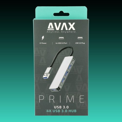 AVAX HB900 PRIME USB 3.0 - 4x 3.0 USB HUB elosztó + CF töltés