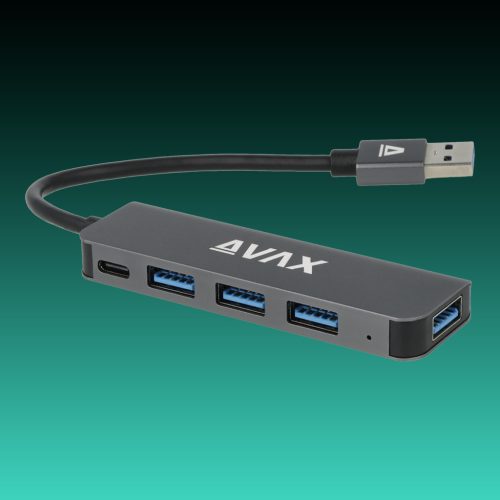 AVAX HB900 PRIME USB 3.0-4xUSB 3.0 HUB+CF töltés