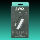 AVAX HB901 PRIME Type C-4xUSB 3.0 HUB+CF töltés