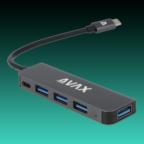 AVAX HB901 PRIME Type C-4xUSB 3.0 HUB+CF töltés