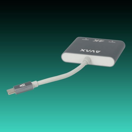 AVAX HB902 PRIME Type C 3.2-2xHDMI 4K60Hz DUAL monitor adapter