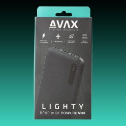 AVAX PB-103B LIGHTY 8.000mAh Type C powerbank,fekete