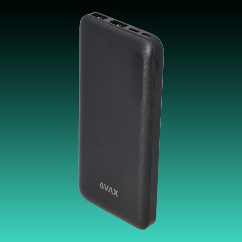 AVAX PB-104B LIGHTY 10.000mAh Type C powerbank,fekete