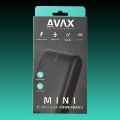   AVAX PB-105B MINI PD/Type C 20W 10.000mAh gyorstöltő powerbank,fekete