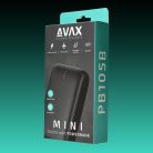 AVAX PB105B MINI 20W 10.000mAh PD/USB-C gyorstöltő powerbank, fekete